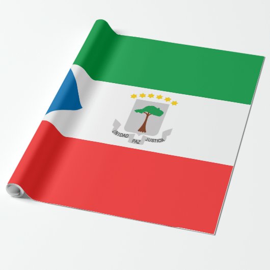 Papier Cadeau Drapeau de Guinée équatoriale (Déroulé)
