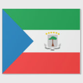 Papier Cadeau Drapeau de Guinée équatoriale (Plat)