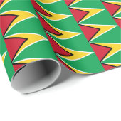 Papier Cadeau Drapeau de Guyana (Coin rond)