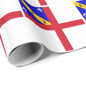 Papier Cadeau Drapeau de Herm (Coin rond)