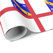 Papier Cadeau Drapeau de Herm (Coin rond)