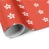 Papier Cadeau Drapeau de Hong Kong  (Coin rond)