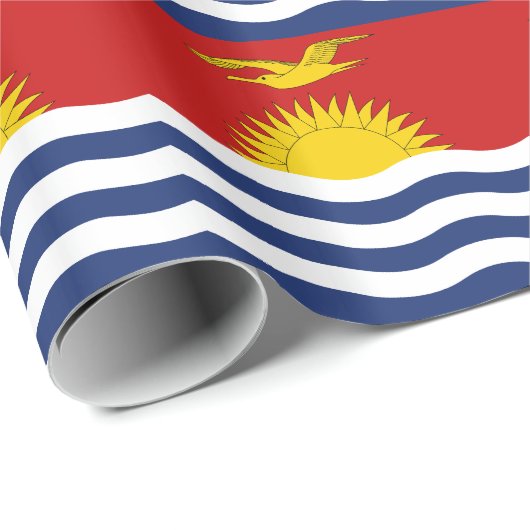 Papier Cadeau Drapeau de Kiribati (Coin rond)