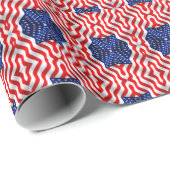 Papier Cadeau Drapeau de la bannière épangée Wavy Star (Coin rond)