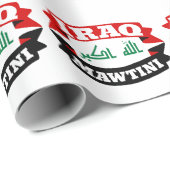 Papier Cadeau Drapeau de la bannière Iraq Ma patrie (Coin rond)