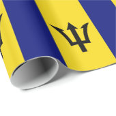 Papier Cadeau Drapeau de la Barbade (Coin rond)