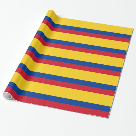 Papier Cadeau Drapeau de la Colombie (Déroulé)