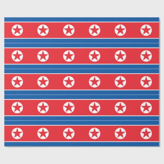 Papier Cadeau Drapeau de la Corée du Nord (Plat)