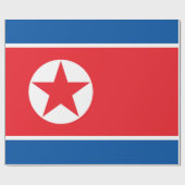 Papier Cadeau Drapeau de la Corée du Nord (RPDC) (Plat)