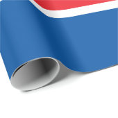 Papier Cadeau Drapeau de la Corée du Nord (RPDC) (Coin rond)