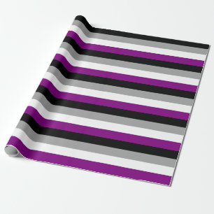 Papier Cadeau Drapeau de la fierté asexuée horizontal