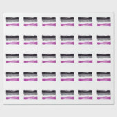 Papier Cadeau Drapeau de la fierté asexuée peint (Plat)