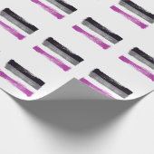 Papier Cadeau Drapeau de la fierté asexuée peint (Coin)