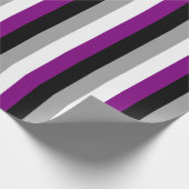 Papier Cadeau Drapeau de la fierté asexuée vertical (Coin)