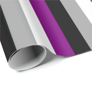 Papier Cadeau Drapeau de la fierté asexuée vertical