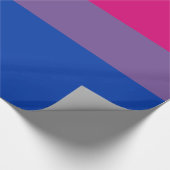 Papier Cadeau Drapeau de la fierté bisexuelle (Coin)