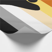 Papier Cadeau Drapeau de la fierté de l'ours avec paw (Coin)