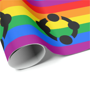 Papier Cadeau Drapeau de la Fierté de Niche Arc-en-ciel