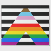 Papier Cadeau Drapeau de la fierté de progrès d'allié (Plat)