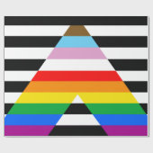 Papier Cadeau Drapeau de la fierté de progrès d'allié (Plat)