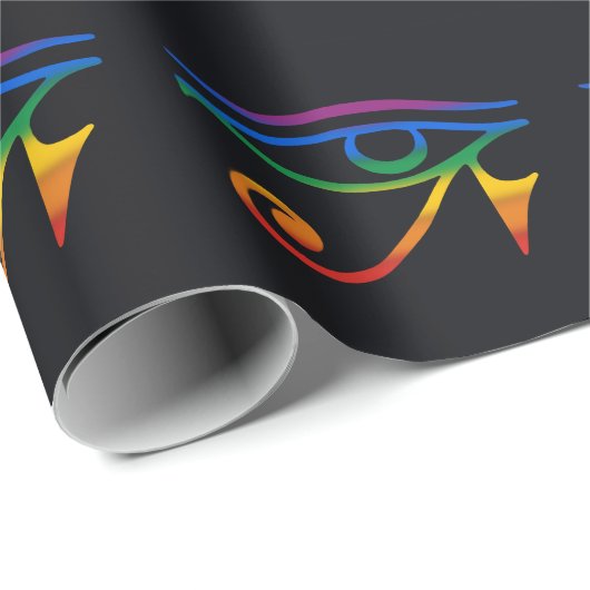 Papier Cadeau Drapeau de la fierté gay goth (Coin rond)