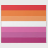 Papier Cadeau Drapeau de la fierté lesbienne (Plat)