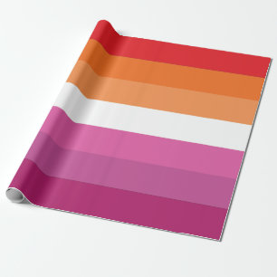 Papier Cadeau Drapeau de la fierté lesbienne