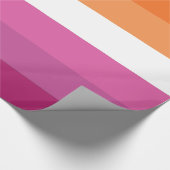 Papier Cadeau Drapeau de la fierté lesbienne (Coin)
