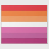 Papier Cadeau Drapeau de la fierté lesbienne (Plat)