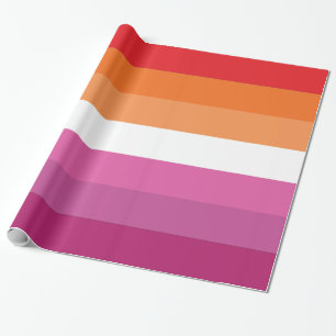 Papier Cadeau Drapeau de la fierté lesbienne