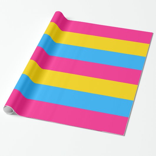 Papier Cadeau Drapeau de la fierté Pansexual (Déroulé)