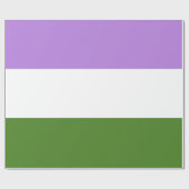 Papier Cadeau Drapeau de la fierté queer (Plat)