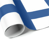 Papier Cadeau Drapeau de la Finlande (Coin rond)