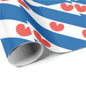 Papier Cadeau Drapeau de la Frise (Coin rond)