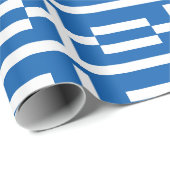 Papier Cadeau Drapeau de la Grèce (Coin rond)
