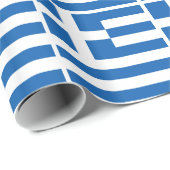 Papier Cadeau Drapeau de la Grèce (Coin rond)