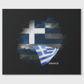 Papier Cadeau Drapeau de la Grèce (Plat)