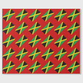 Papier Cadeau Drapeau de la Jamaïque (Plat)