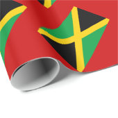 Papier Cadeau Drapeau de la Jamaïque (Coin rond)