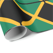 Papier Cadeau Drapeau de la Jamaïque (Coin rond)