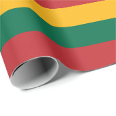 Papier Cadeau Drapeau de la Lituanie (Coin rond)