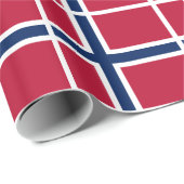 Papier Cadeau Drapeau de la Norvège (Coin rond)