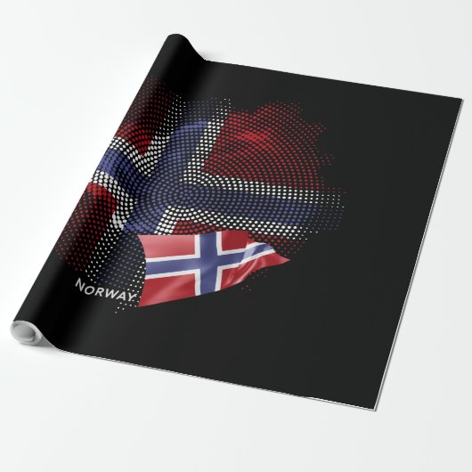 Papier Cadeau Drapeau de la Norvège (Déroulé)