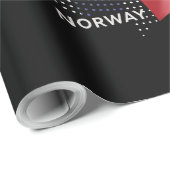 Papier Cadeau Drapeau de la Norvège (Coin rond)