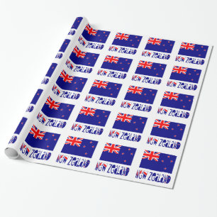 Papier Cadeau Drapeau de la Nouvelle-Zélande et Néo-Zélandais