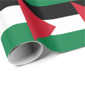 Papier Cadeau Drapeau de la Palestine (Coin rond)