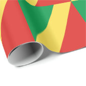 Papier Cadeau Drapeau de la République du Congo (Coin rond)