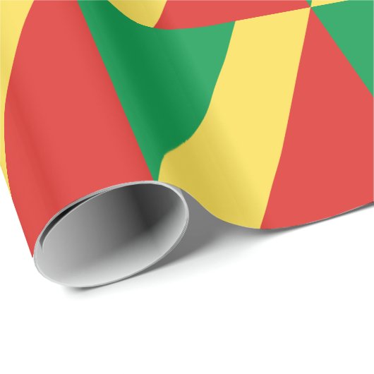 Papier Cadeau Drapeau de la République du Congo (Coin rond)