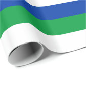Papier Cadeau Drapeau de la République Komi (Coin rond)