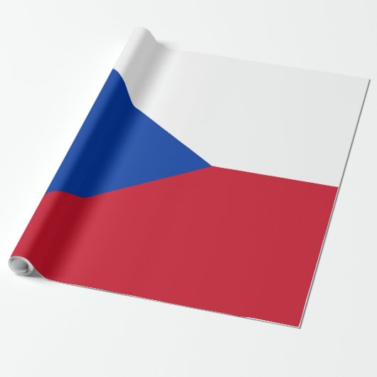 Papier Cadeau Drapeau de la République tchèque (Déroulé)